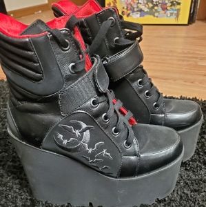 Killstar Amara Wedge boots